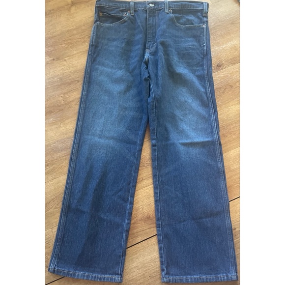 Levi Western Fit Straight Leg Non Stretch Classic Blue Men's Jeans SZ 36x30 - Picture 1 of 8